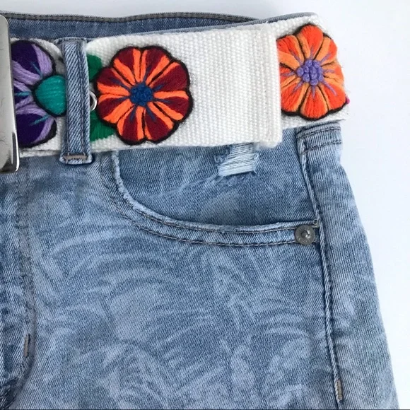Boho Festival Embroidered Floral Belt - Picture 5 of 9